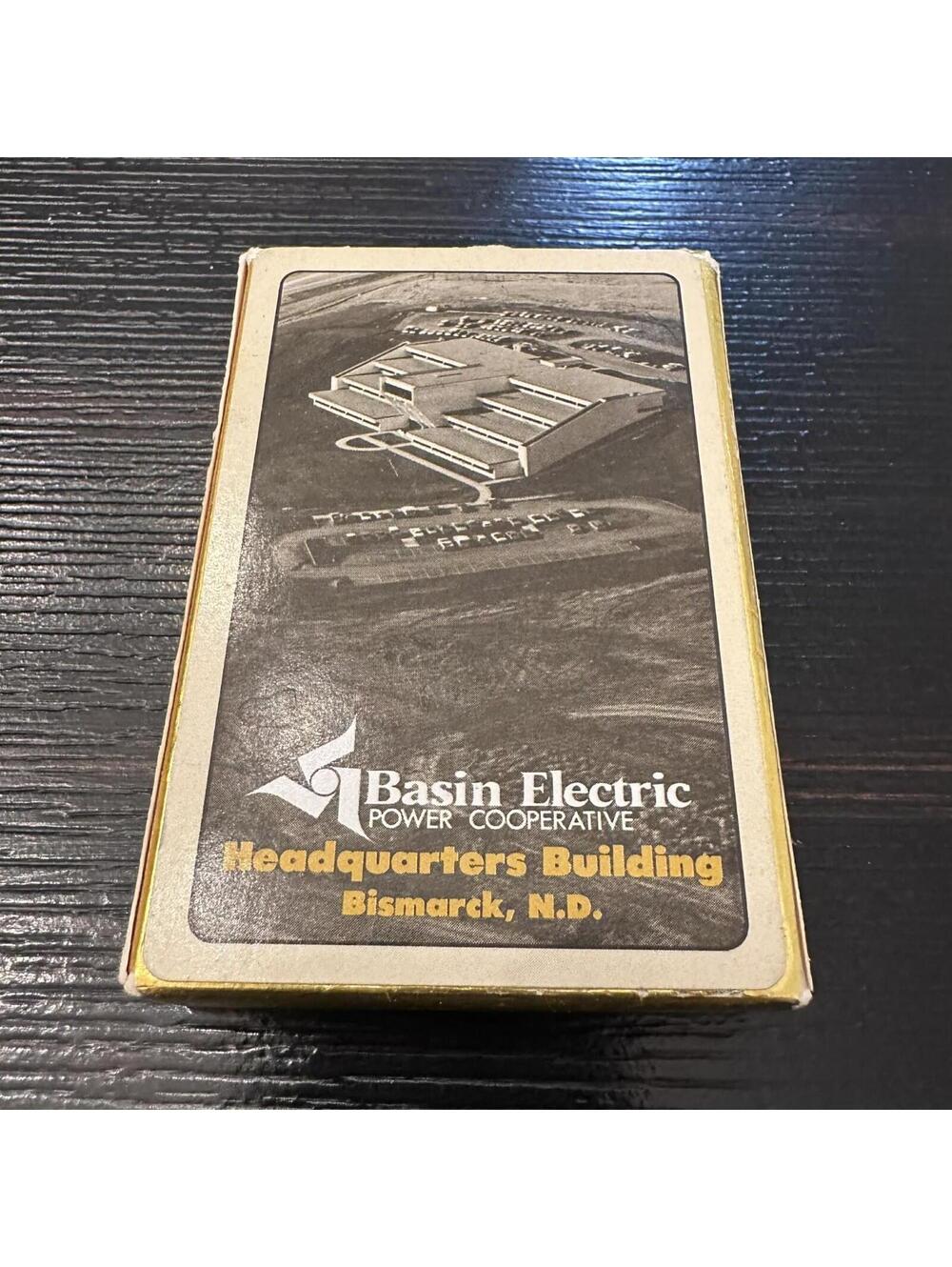 Vintage Basin Electric Bismarck ND Advertising Playing Cards Gold VGC